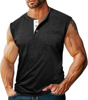 Men's Cotton Linen Henley T-Shirts Long Sleeve Hippie Casual Summer Beach Tshirt Slim Fit Roll-up Button-Down Tops