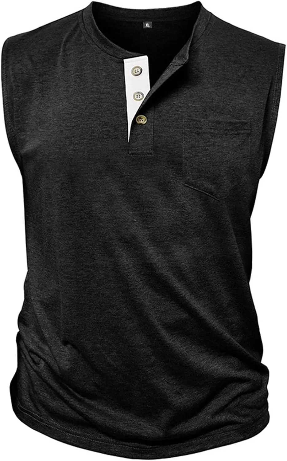 Men's Cotton Linen Henley T-Shirts Long Sleeve Hippie Casual Summer Beach Tshirt Slim Fit Roll-up Button-Down Tops
