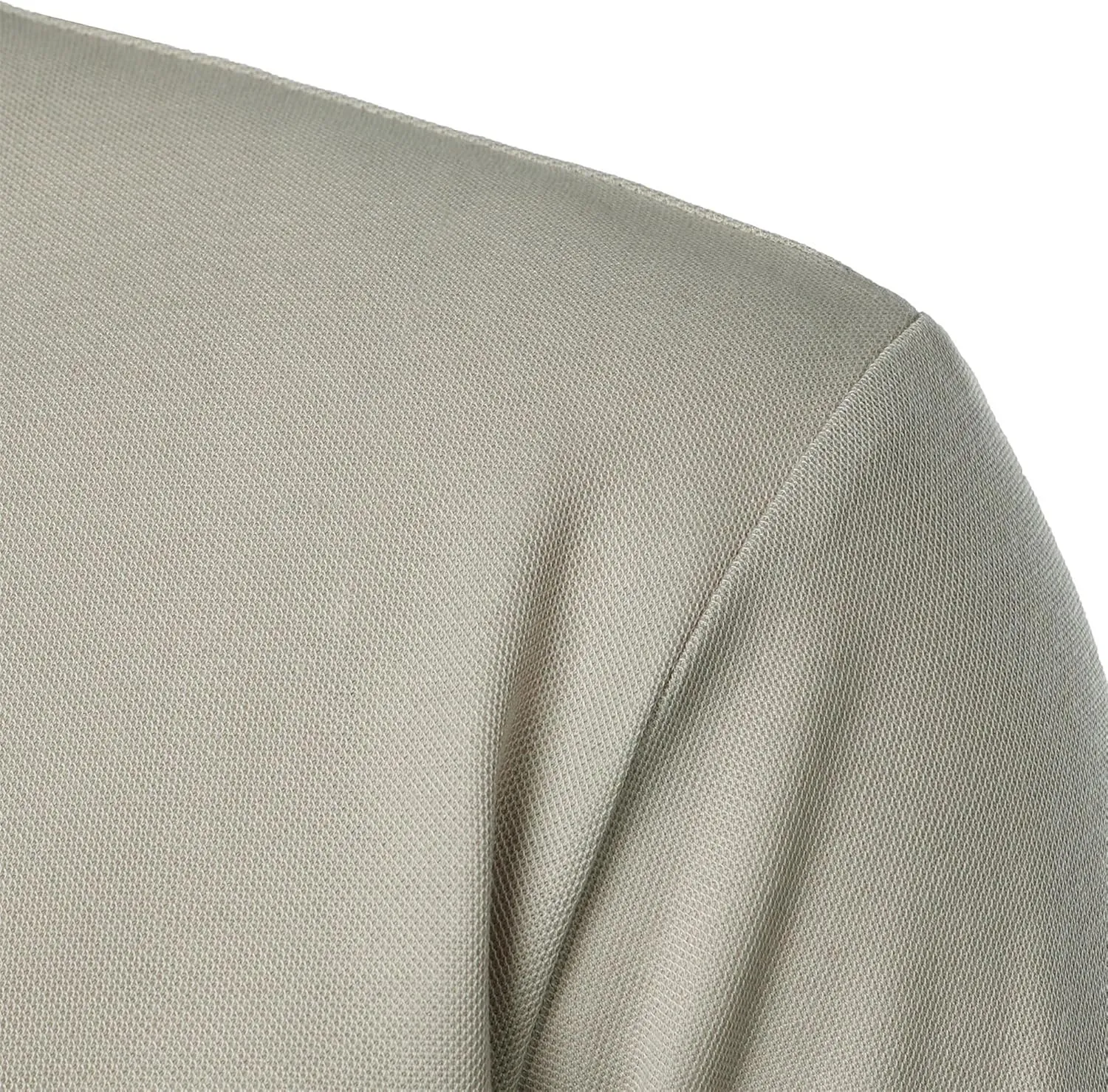 Men's Cotton Short Sleeve Polo Shirts Fashion Casual Band Collar T-Shirts Slim Fit Lightweight Basic Tees Tops