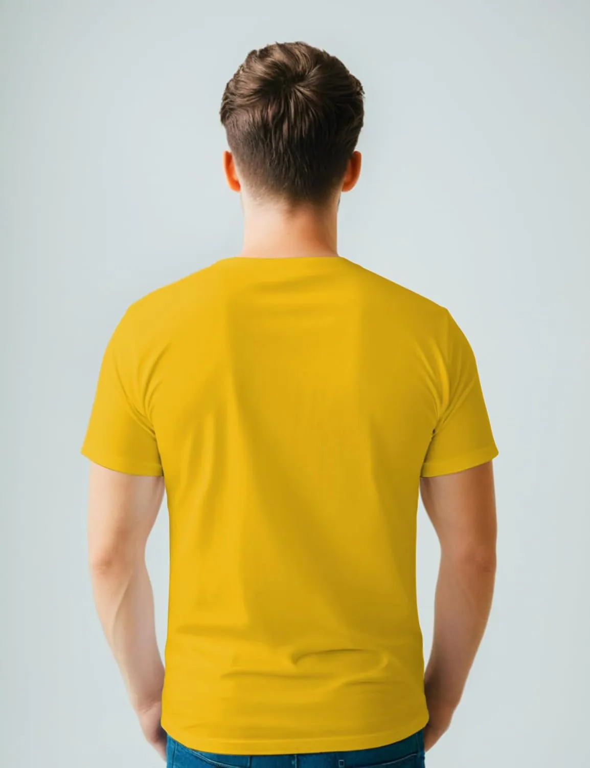 Mens Crewneck Tshirt Plain, Relaxed Fitted Basic T Shirts
