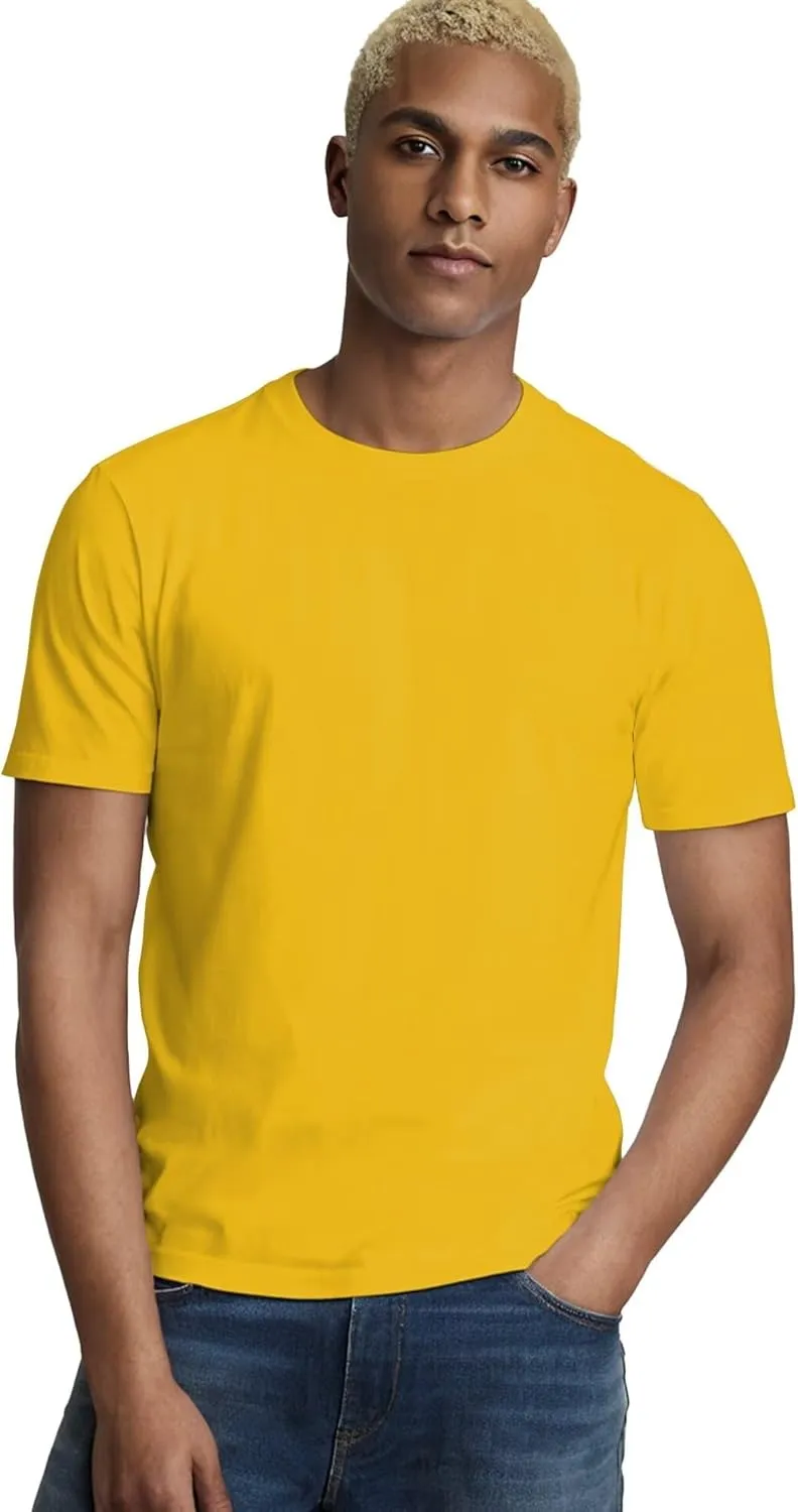 Mens Crewneck Tshirt Plain, Relaxed Fitted Basic T Shirts