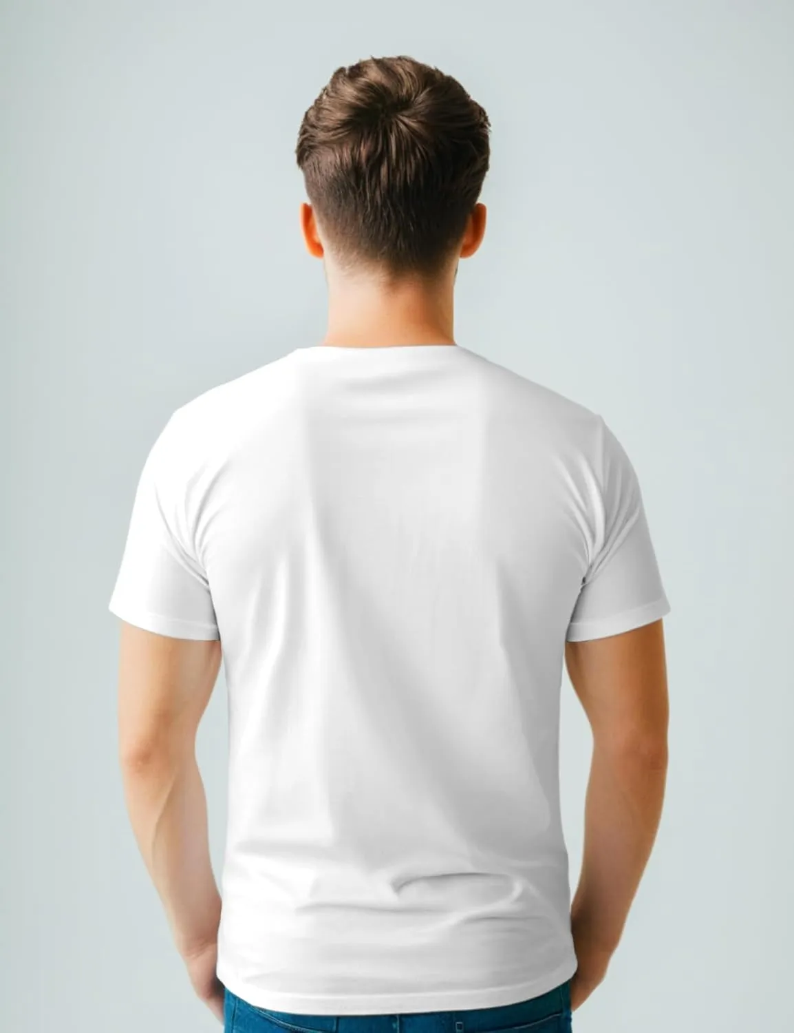 Mens Crewneck Tshirt Plain, Relaxed Fitted Basic T Shirts