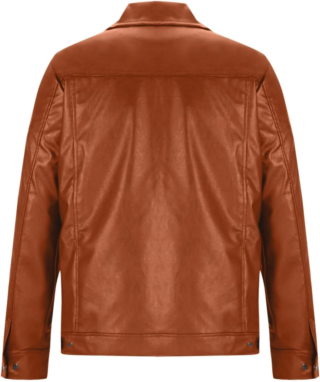 Mens Cropped Faux Leather Jacket Fall Fashion Casual Lightweight Coat Motorcycle Biker Bomber Jacket with Pocket