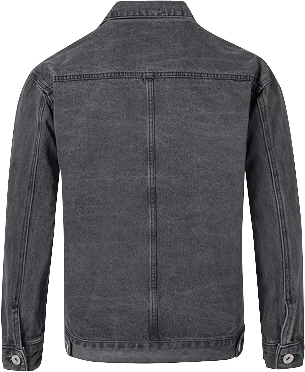 Mens Denim Jacket,Long Sleeve Button Down Jackets Distressed Jean Jackets Trucker Jacket Fall Casual Coat