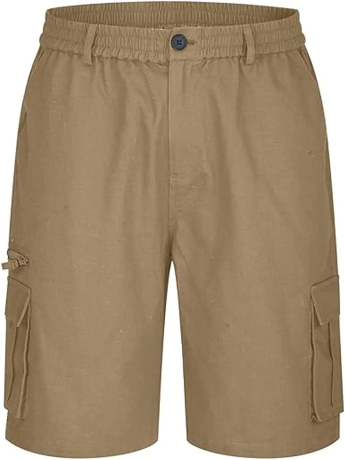 Mens Elastic Waist Cargo Shorts 2024 Summer Casual Bermuda Shorts with Multi Pocket Casual Short Pants Trendy Shorts