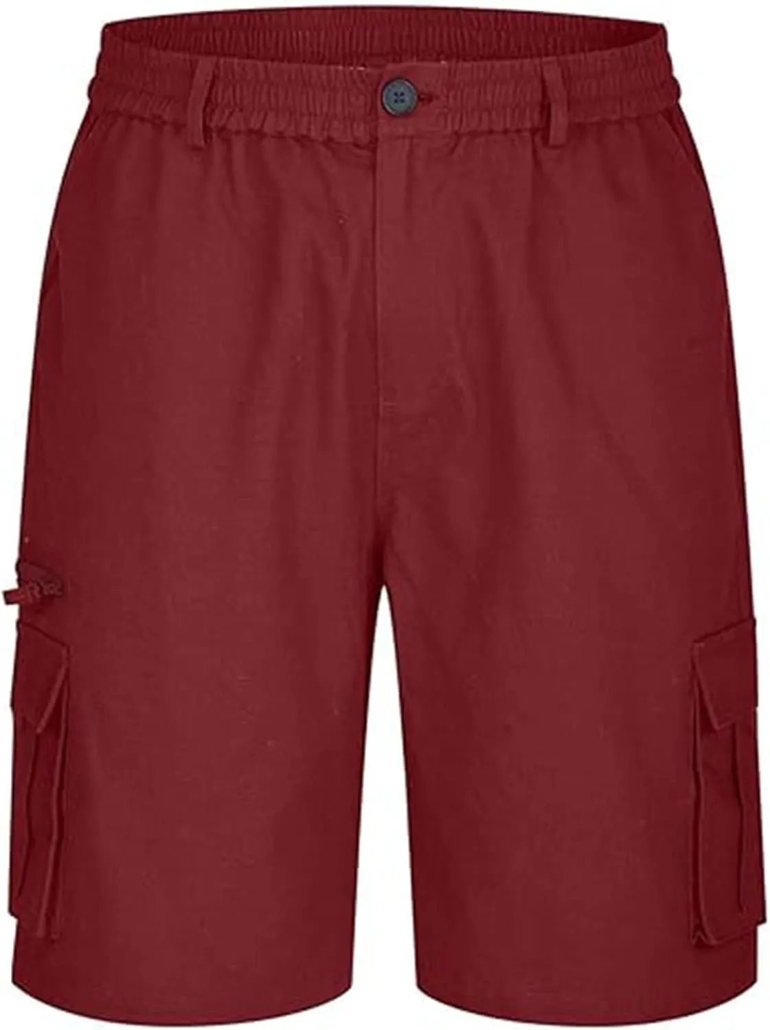 Mens Elastic Waist Cargo Shorts 2024 Summer Casual Bermuda Shorts with Multi Pocket Casual Short Pants Trendy Shorts