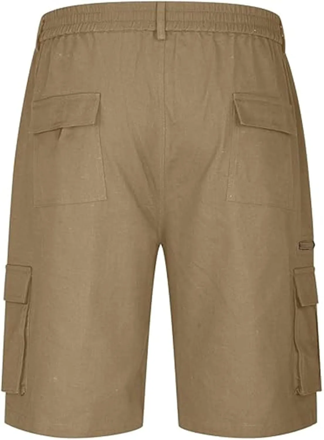 Mens Elastic Waist Cargo Shorts 2024 Summer Casual Bermuda Shorts with Multi Pocket Casual Short Pants Trendy Shorts