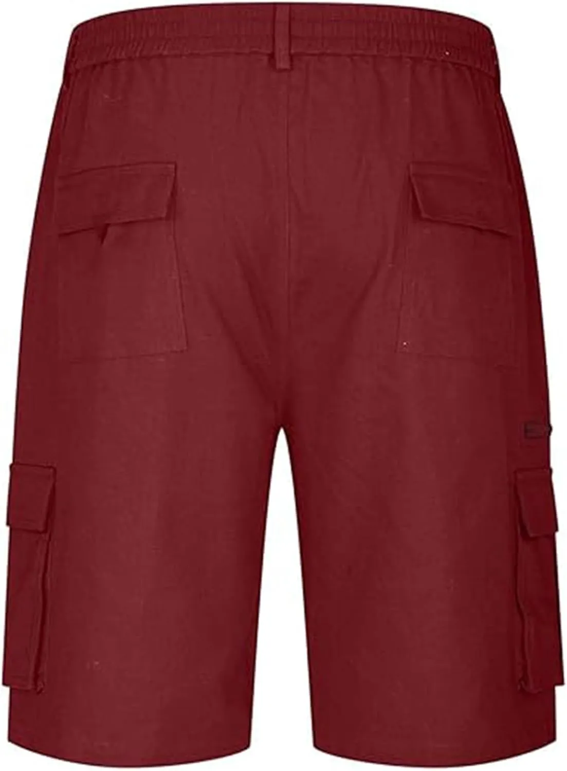 Mens Elastic Waist Cargo Shorts 2024 Summer Casual Bermuda Shorts with Multi Pocket Casual Short Pants Trendy Shorts