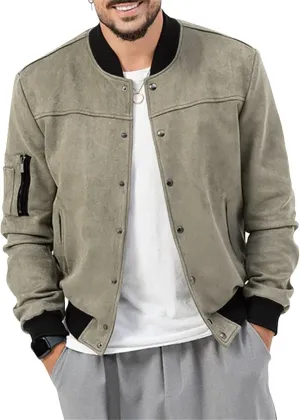 Mens Faux Suede Bomber Jackets 2024 Varsity Jacket Windbreaker Vintage Casual Lightweight Leather Coats Jackets