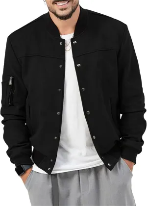 Mens Faux Suede Bomber Jackets 2024 Varsity Jacket Windbreaker Vintage Casual Lightweight Leather Coats Jackets