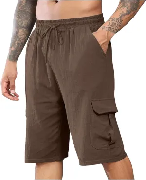 Men's Golf Shorts Stretch Hiking Cargo Shorts Athletic Quick Dry Casual Work Shorts with Pockets 10" Casual Classic Shorts