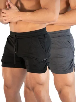 Men's Gym Running Shorts 3" Breathable Lightweight Athletic Sport Shorts Training Workout Shorts with Pockets