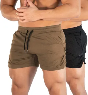 Men's Gym Running Shorts 3" Breathable Lightweight Athletic Sport Shorts Training Workout Shorts with Pockets