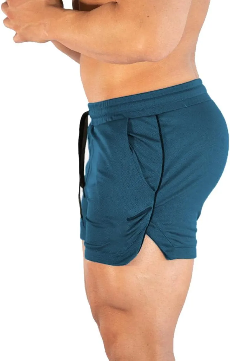 Men's Gym Running Shorts 3" Breathable Lightweight Athletic Sport Shorts Training Workout Shorts with Pockets