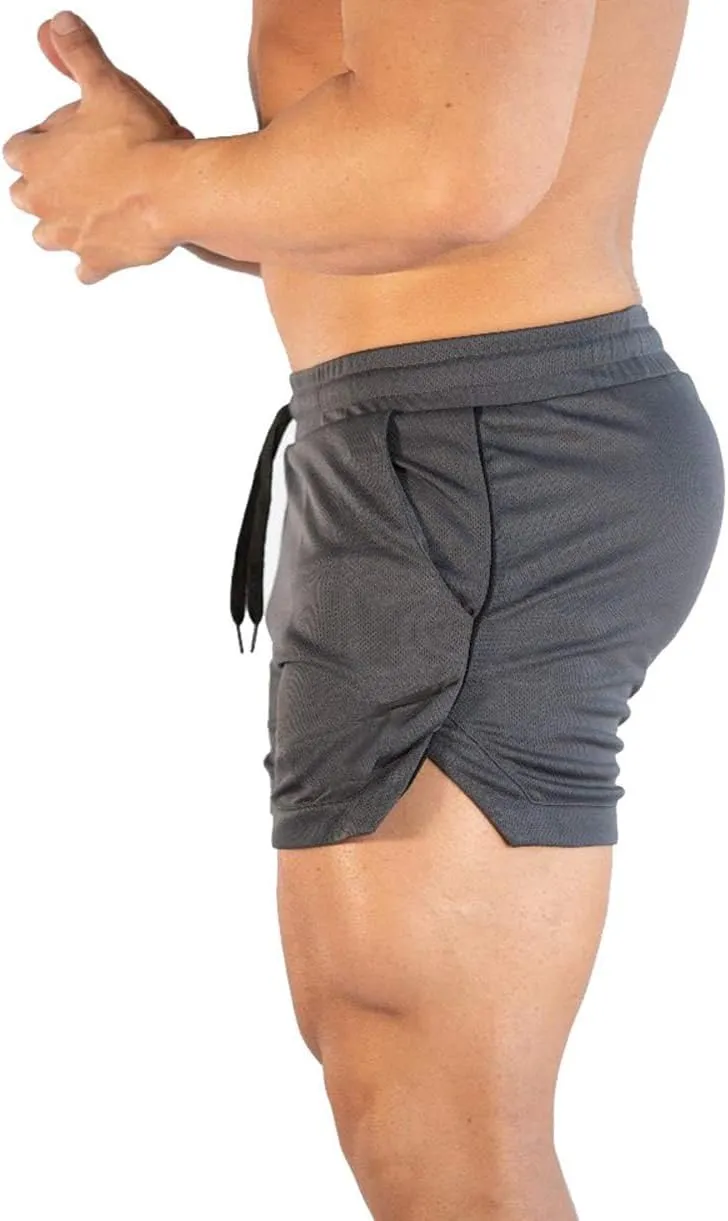 Men's Gym Running Shorts 3" Breathable Lightweight Athletic Sport Shorts Training Workout Shorts with Pockets