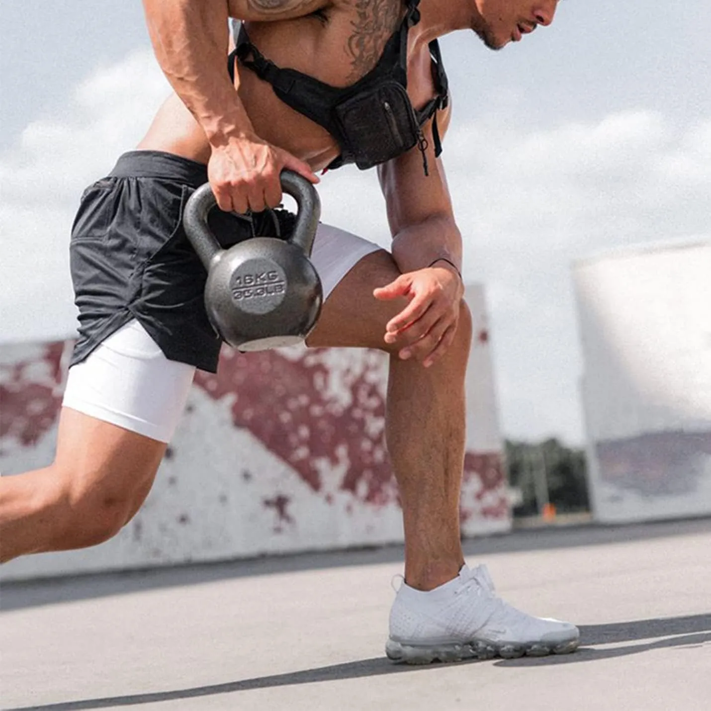 Men's Gym Shorts 2 in 1 Running Shorts with Pocket Quick Dry Athletic Workout Sport Pants