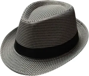 Men's Hats Classic Fedoras Hat Vintage Jazz Cap Casual Short Brim Panama Hats for Men Women Outdoor Beach Sun Caps