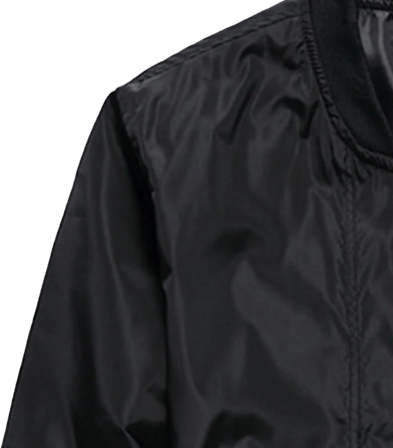 Men's Lightweight Spring Fall Bomber Jackets Long Sleeve Zip Up Casual Baseball Jackets Windproof Varsity Coat