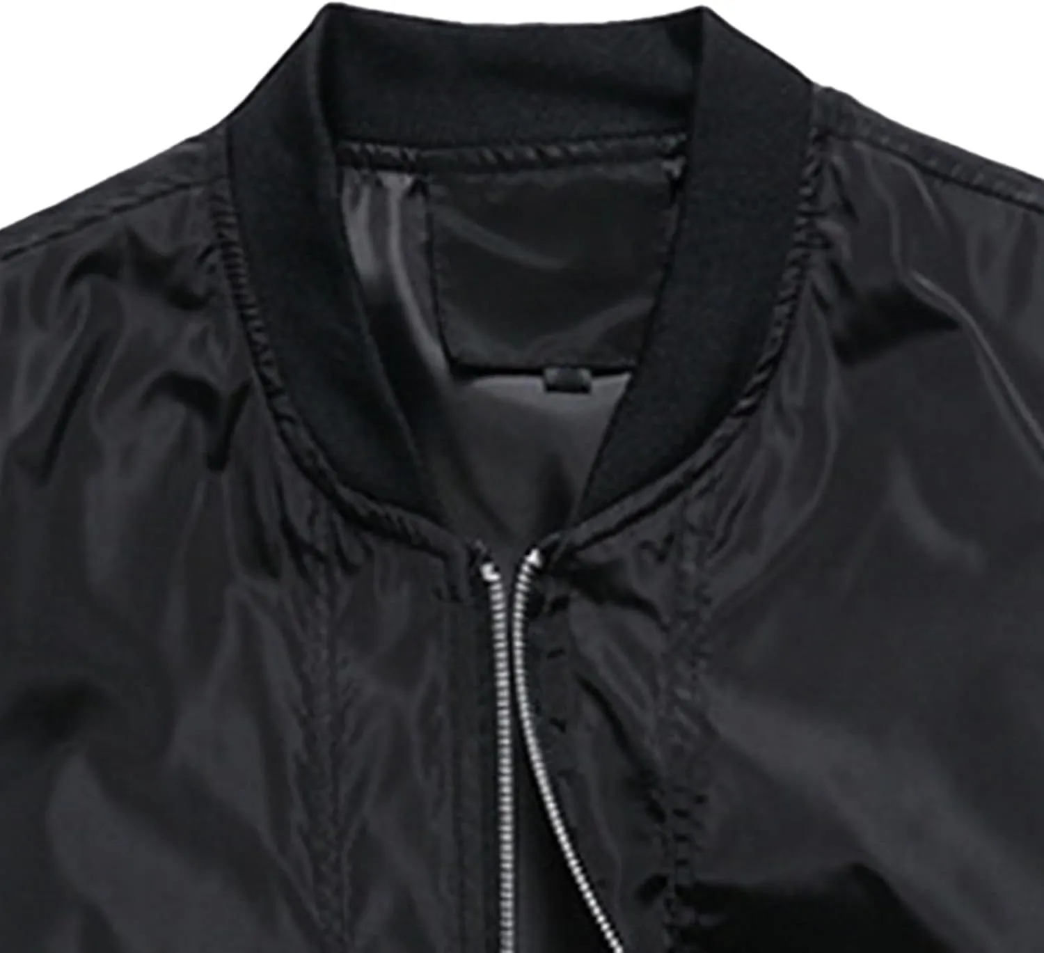 Men's Lightweight Spring Fall Bomber Jackets Long Sleeve Zip Up Casual Baseball Jackets Windproof Varsity Coat