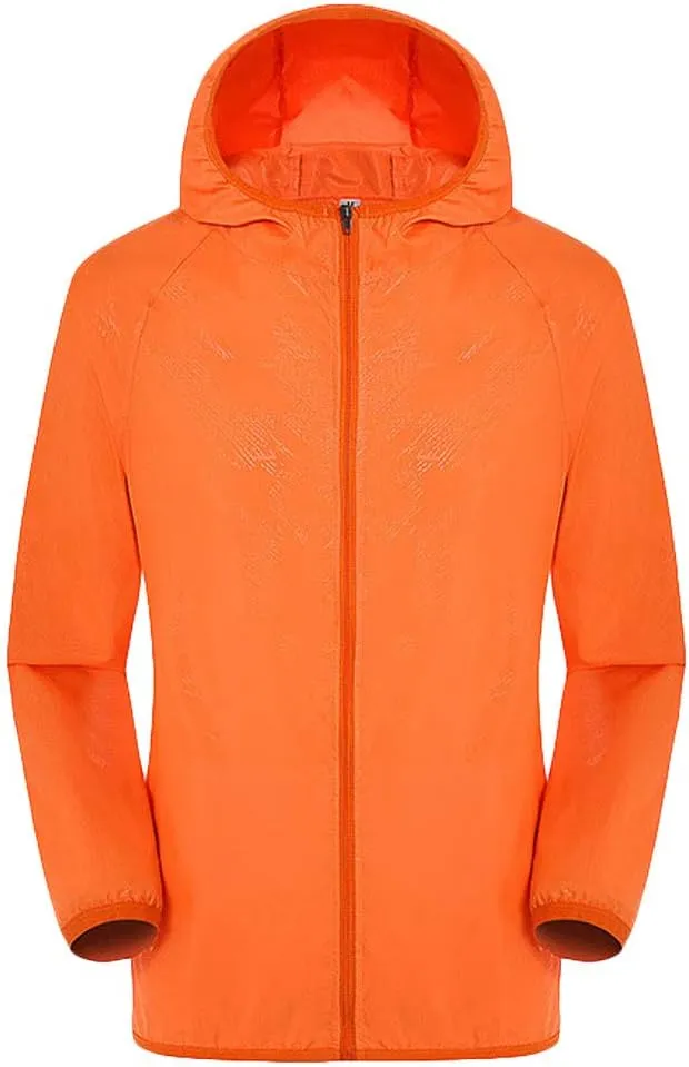 Mens Rain Jackets Waterproof with Hood Long Sleeve Outdoor Hiking Cycling Hooded Lightweight Windbreaker Jackets