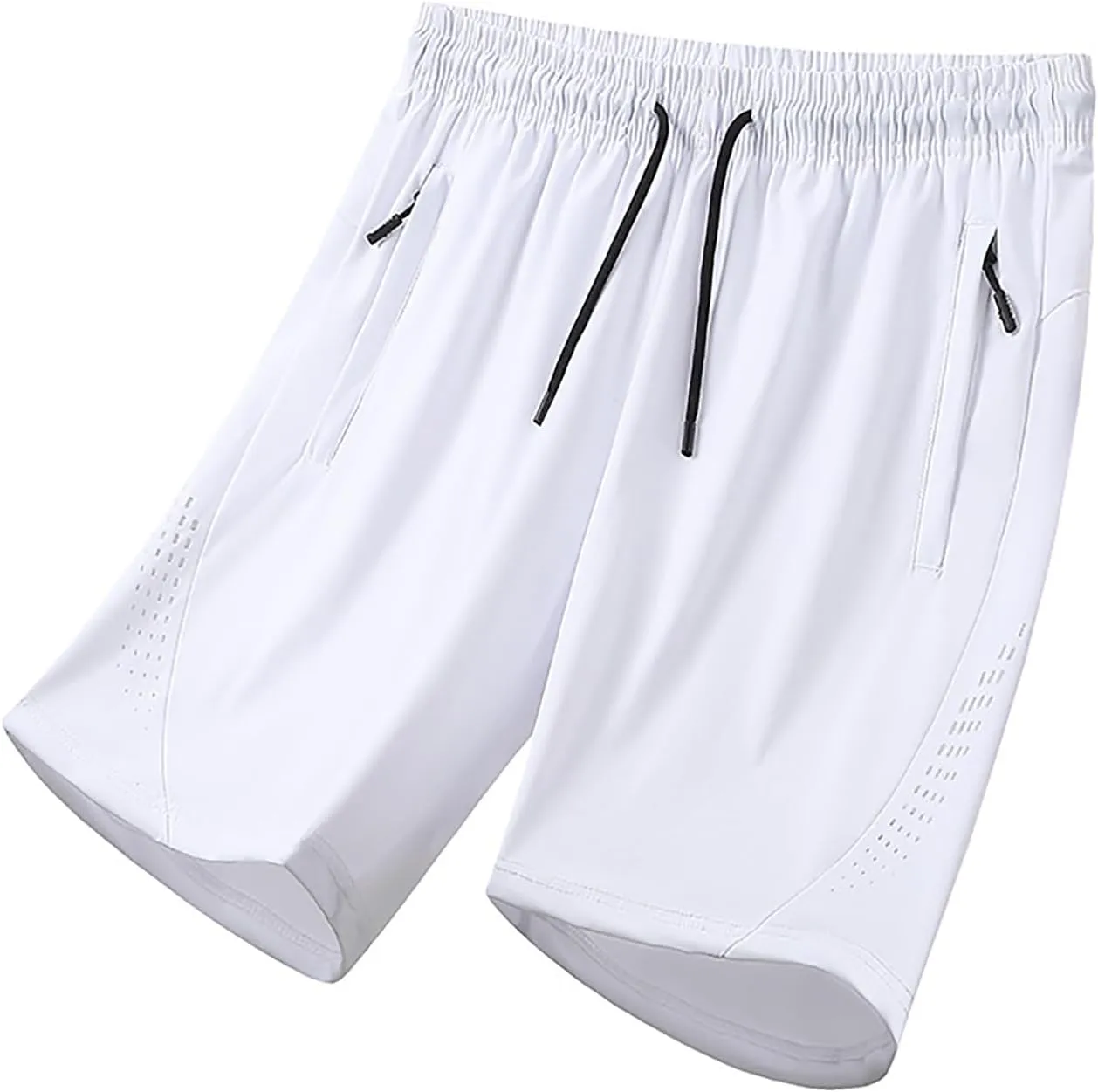 Men's Shorts Summer Sport Lightweight Breathable Elastic Ice Silk Drawstring Outdoor Workout Shorts