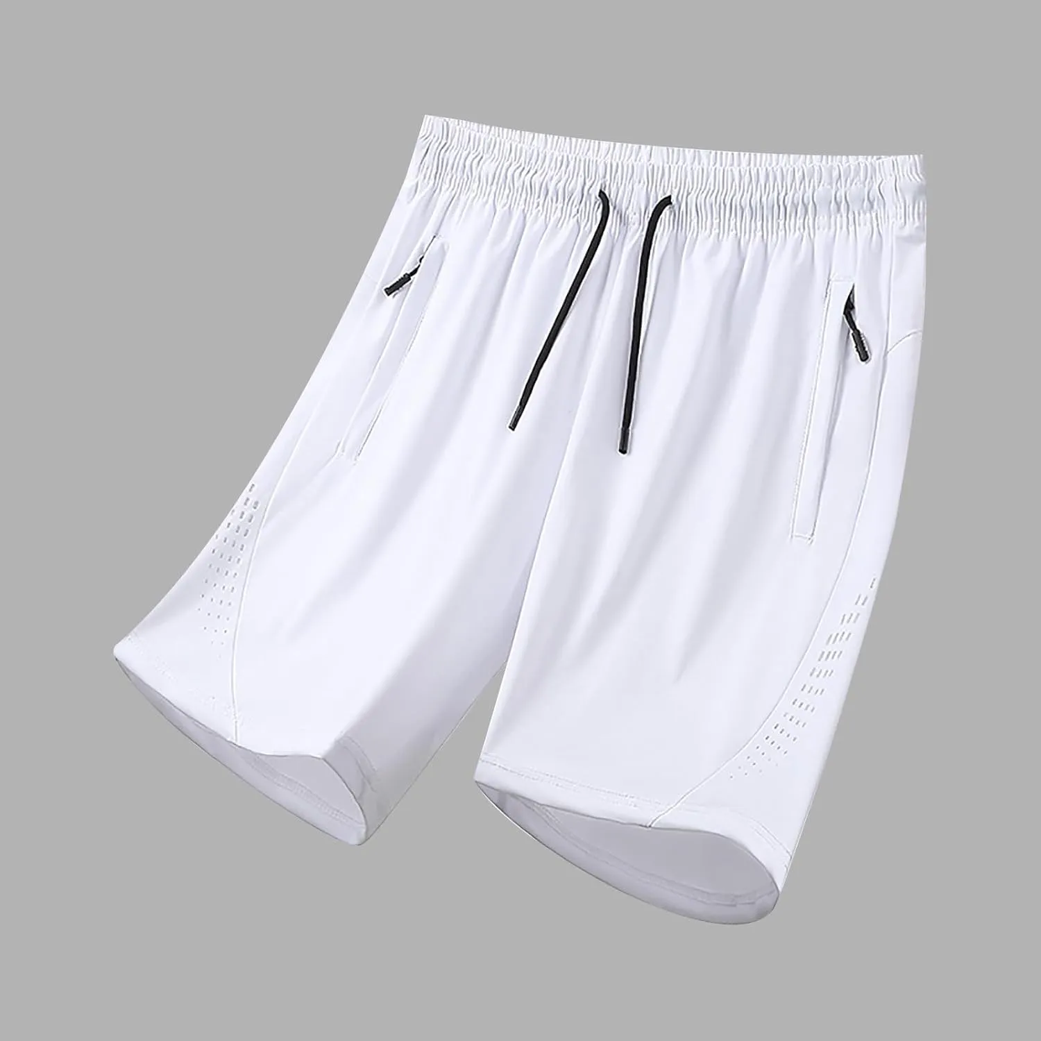 Men's Shorts Summer Sport Lightweight Breathable Elastic Ice Silk Drawstring Outdoor Workout Shorts