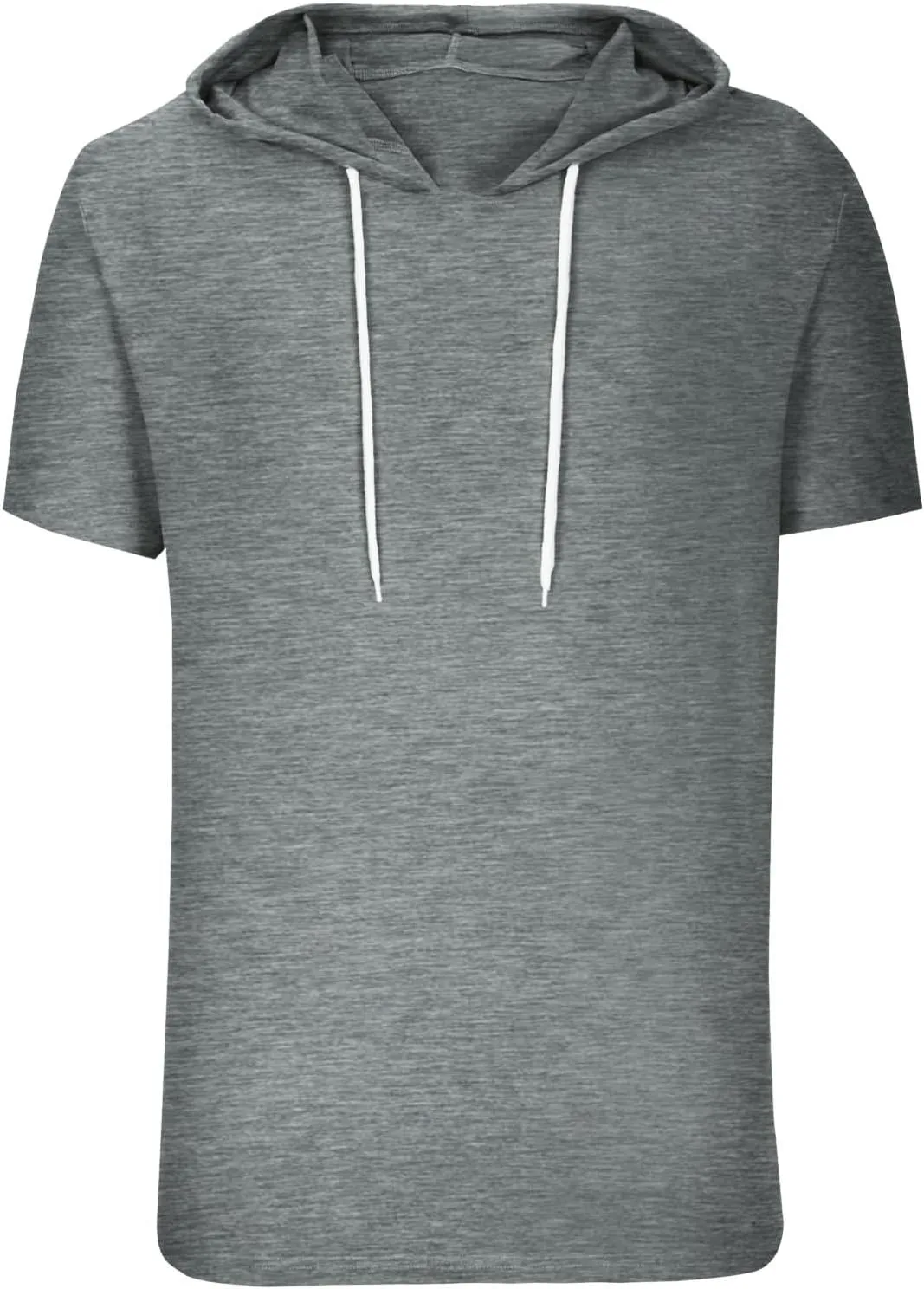 Mens T-Shirts Big and Tall Short Sleeve Solid Hoodies Shirt Causal Summer Vacation Shirts Gym Workout Tee Tops