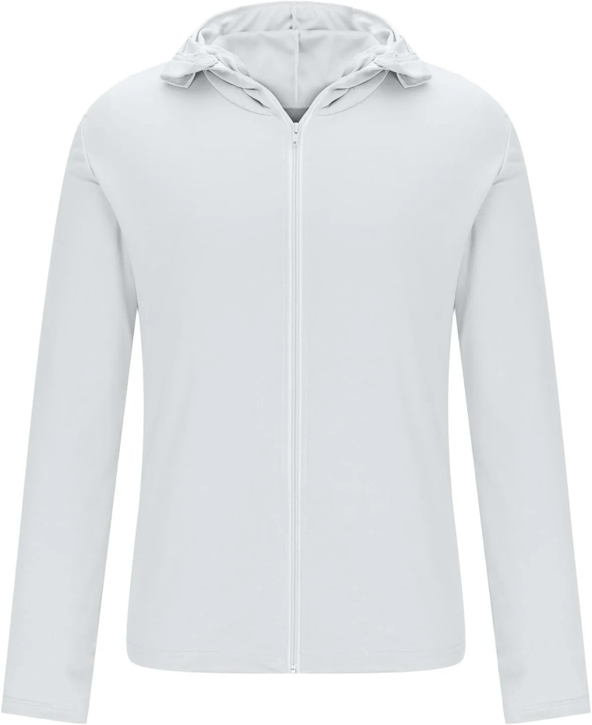 Men's UPF 50  Full Zip Fishing Hoodies Sun Shirts with Mask UV Neck Gaiter Hoodie Quick Dry Long Sleeve Hiking Shirts