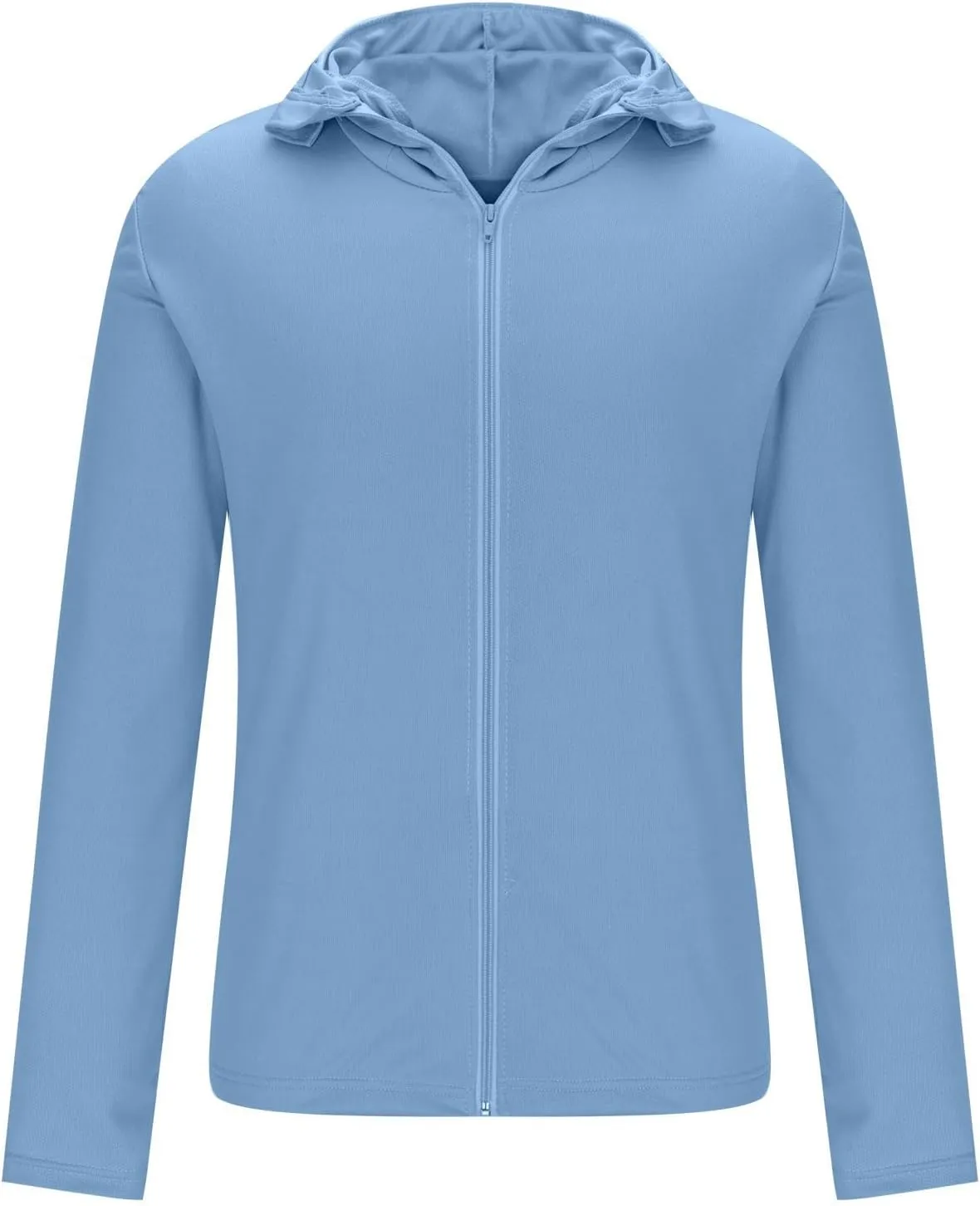 Men's UPF 50  Full Zip Fishing Hoodies Sun Shirts with Mask UV Neck Gaiter Hoodie Quick Dry Long Sleeve Hiking Shirts