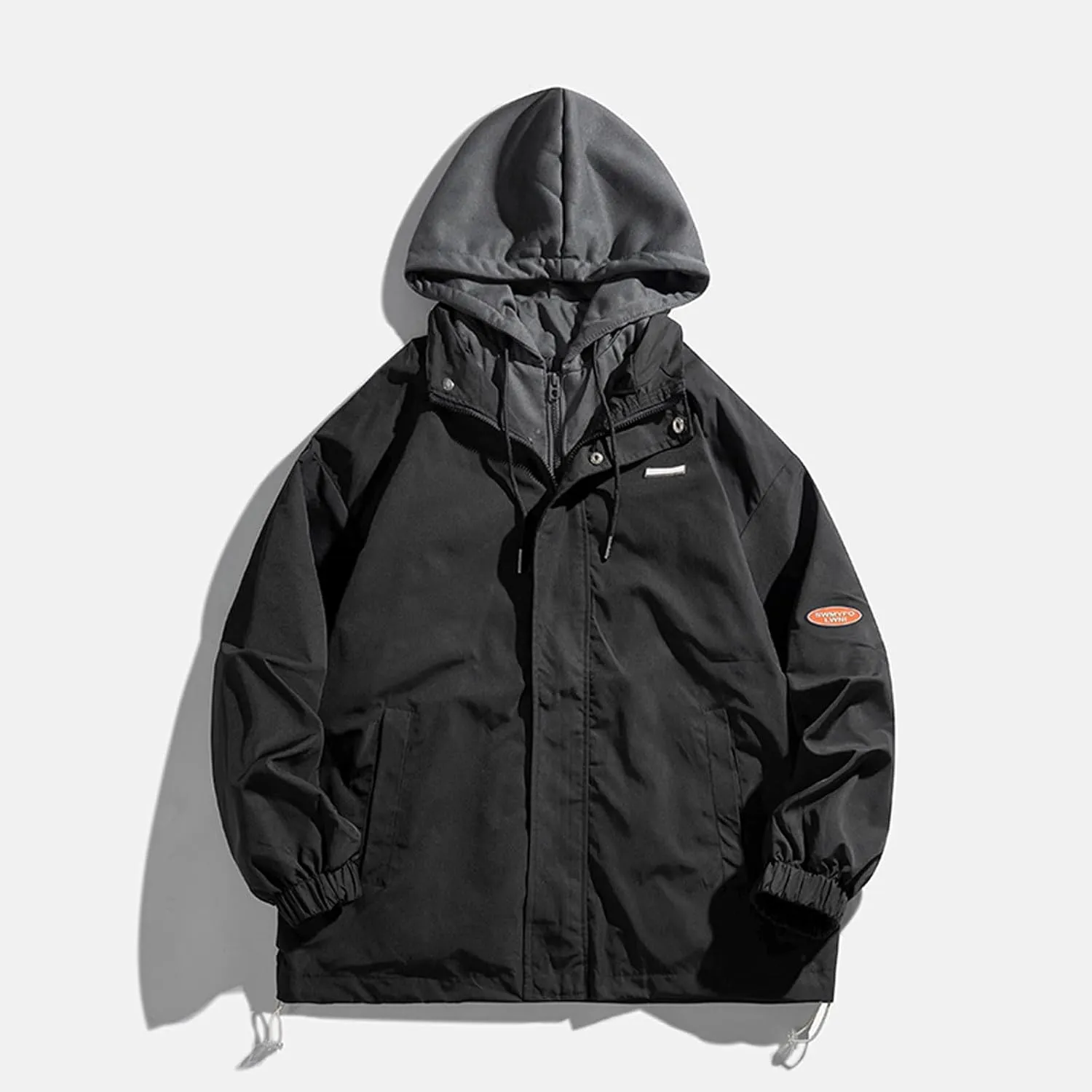 Mens Windbreaker Jackets Lightweight with Hooded Jackets Casual Stylish Cycling Travel Outdoor Fishing with Pockets