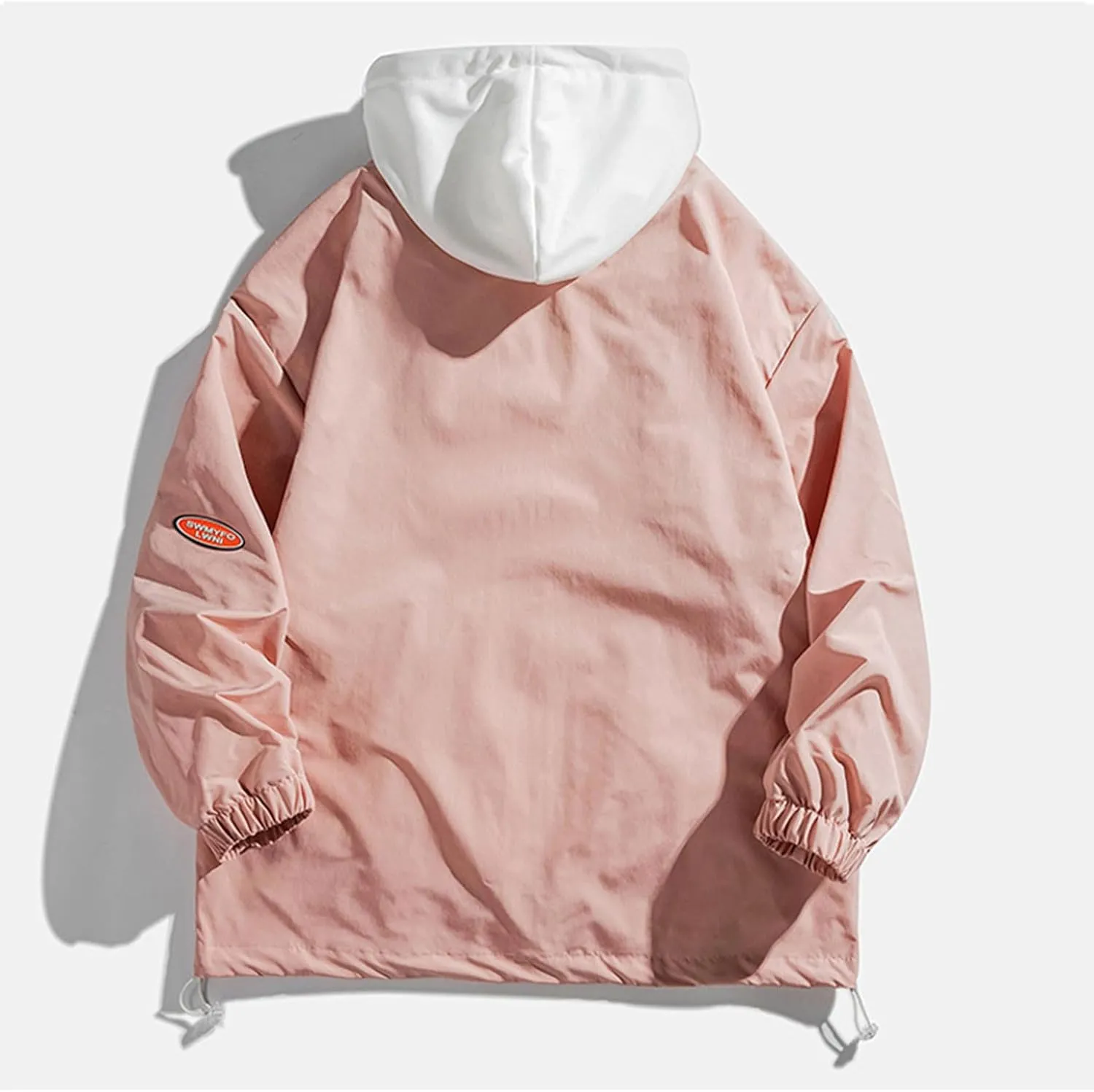 Mens Windbreaker Jackets Lightweight with Hooded Jackets Casual Stylish Cycling Travel Outdoor Fishing with Pockets