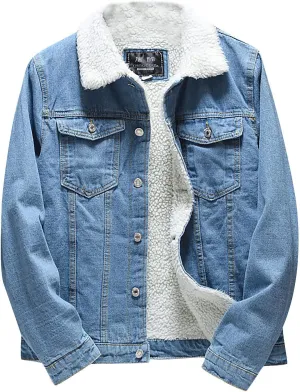 Mens Winter Jackets Men's Autumn Pocket Button Flick Denim Fashion Loose Jacket Top Coat Coats and Jackets