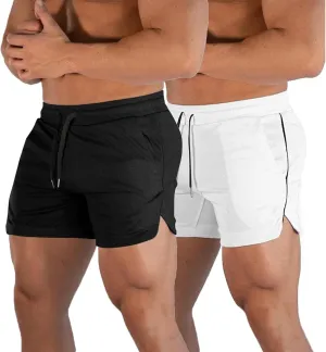 Men's Workout Running Shorts 5 Inch Breathable Lightweight Gym Athletic Sport Shorts for Bodybuilding Training