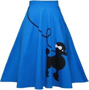 Midi Skirts for Women Summer Trendy High Elastic Waist Loose Pleated A-Line Knee Length Funny Graphic Print Skirts