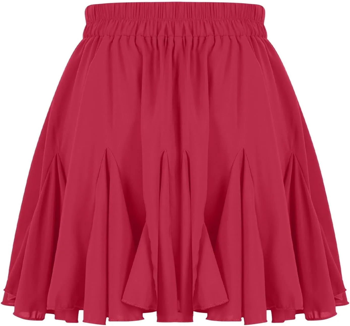 Mini Skirts for Women High Waist Pleated A-Line Skirt Basic Solid Color Beach Vacation Flowy Short Skirts