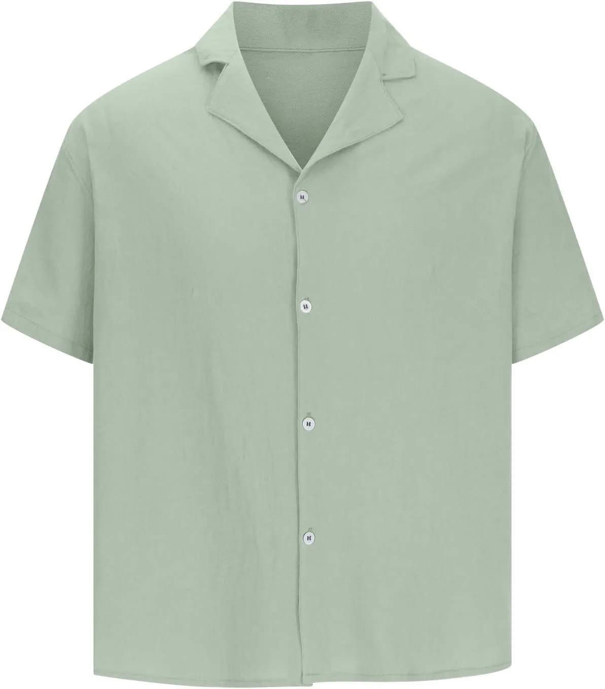 Muscularfit Button Down Shirt Men 2024 Summer Cotton Linen Short Sleeve Causal Shirt Big and Tall Solid Beach Collar Tshirt