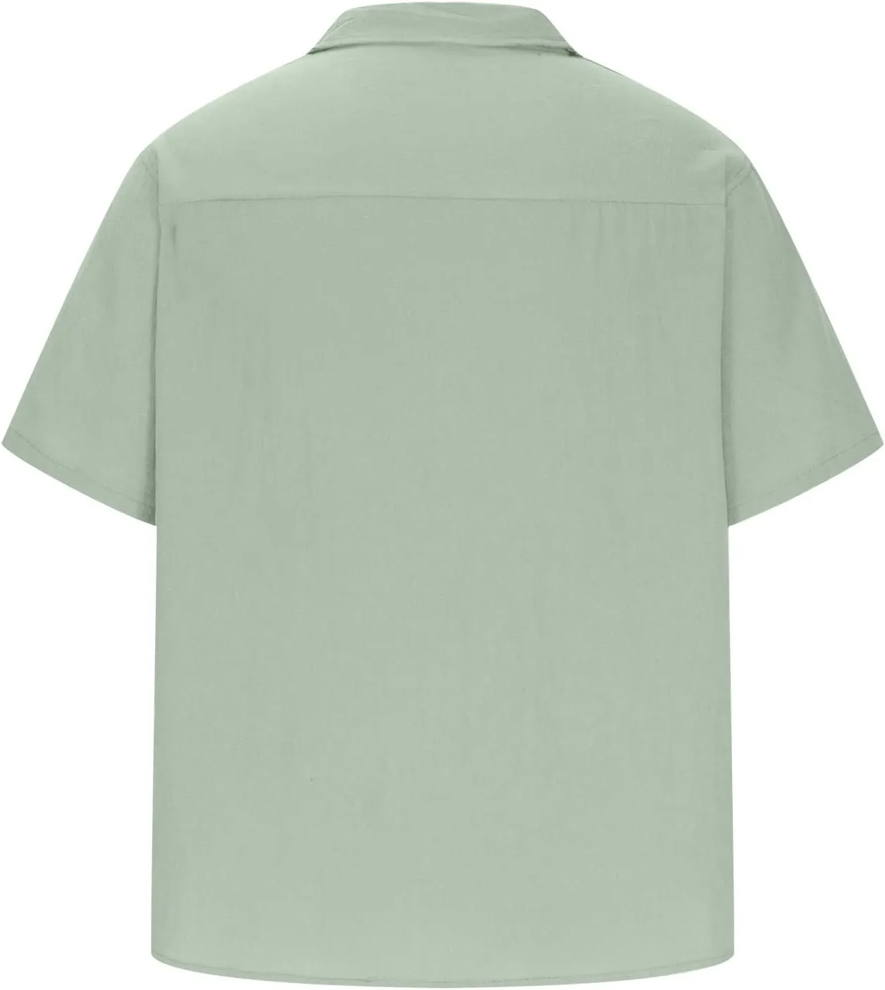 Muscularfit Button Down Shirt Men 2024 Summer Cotton Linen Short Sleeve Causal Shirt Big and Tall Solid Beach Collar Tshirt