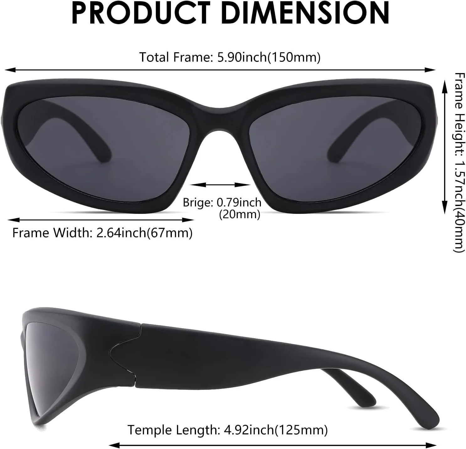 NULOOQ Wrap Around Sunglasses for Women Men – Trendy Swift Y2K Oval Sport Shades Silver Futuristic Sunglasses