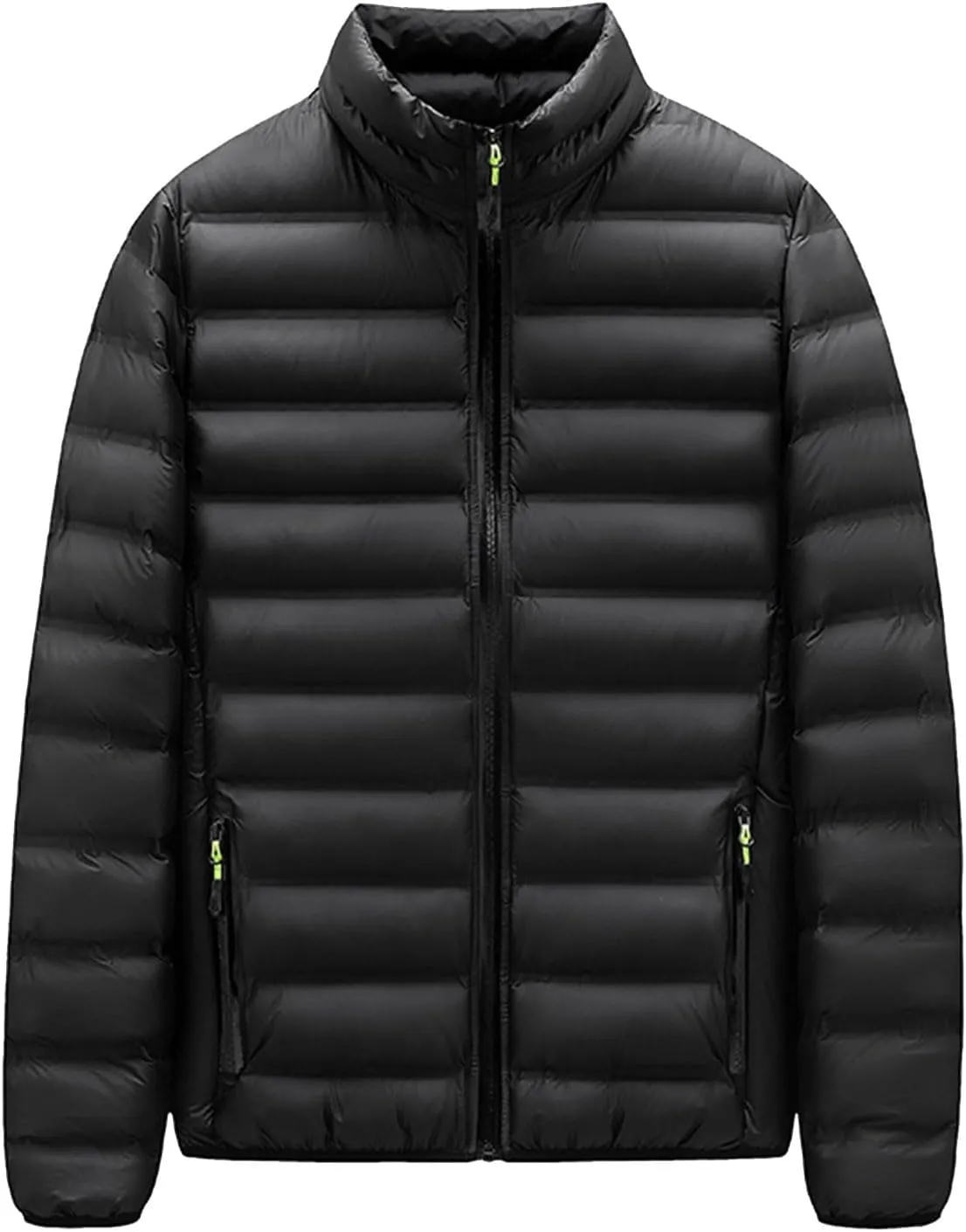 Packable Puffer Jackets for Men Warm Lightweight Winter Puffy Jackets Water Repellent Windproof Insulated Down Coat