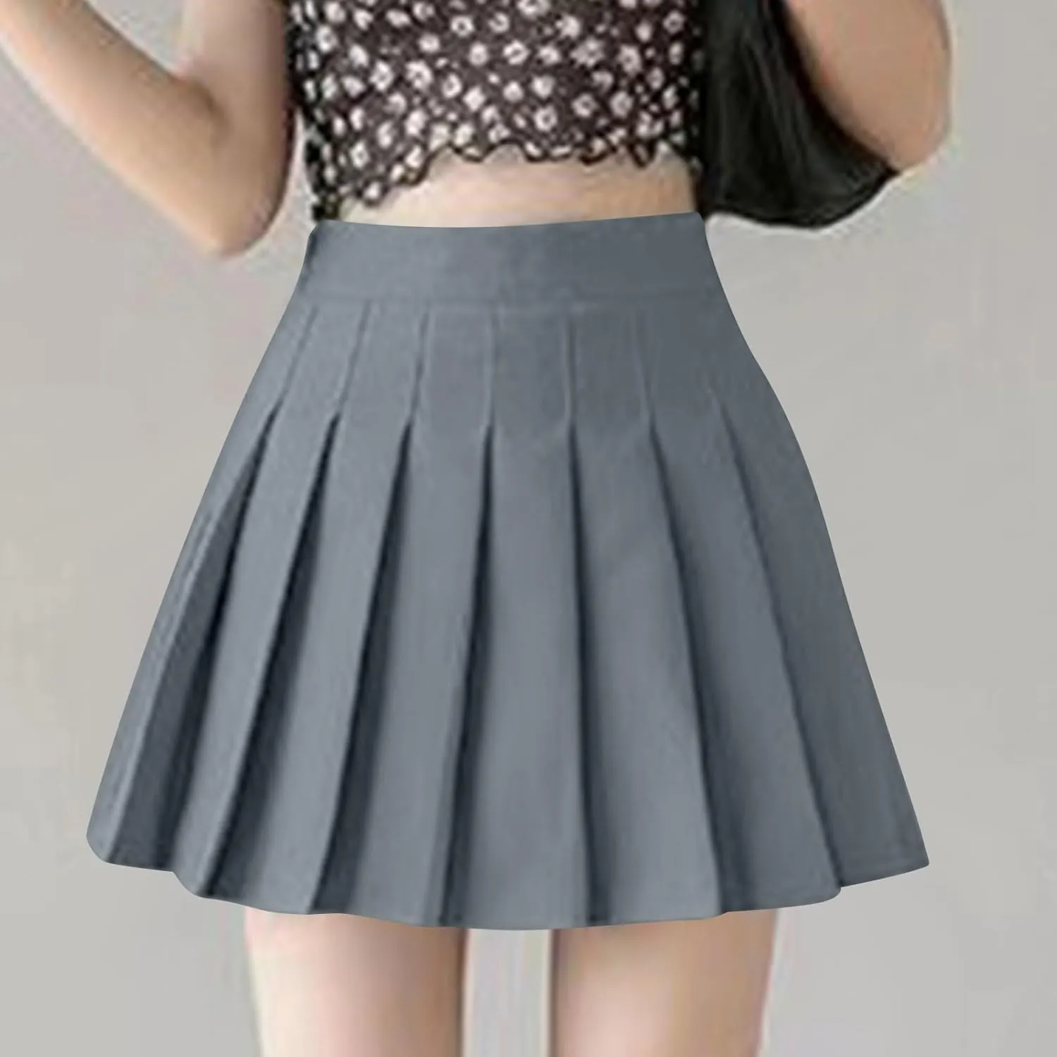 Pleated Tennis Skirts for Women Trendy 2025 Summer Vacation Elastic High Waisted A-Line Skater Mini Short Skirt