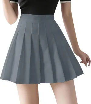 Pleated Tennis Skirts for Women Trendy 2025 Summer Vacation Elastic High Waisted A-Line Skater Mini Short Skirt