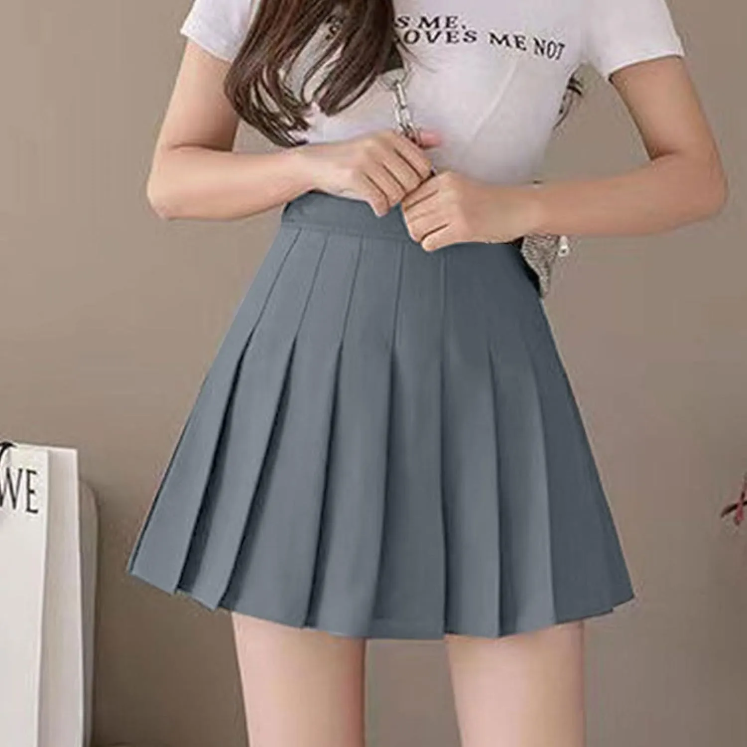Pleated Tennis Skirts for Women Trendy 2025 Summer Vacation Elastic High Waisted A-Line Skater Mini Short Skirt