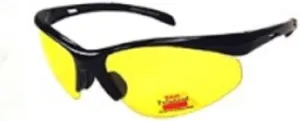 Polarized Night Vision Driving Sunglasses Aviator Sport Wrap Motorcycle Yellow Lenses Glasses