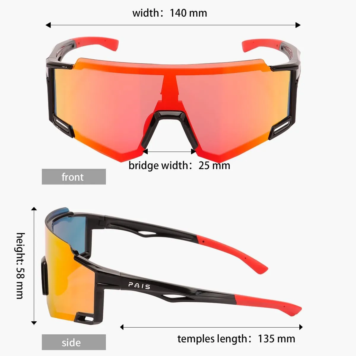 Polarized Sport Sunglasses Men/Women/Youth: Lightweight Modern Shades, UV 400 for Cycling, Running, Fishing, Camping