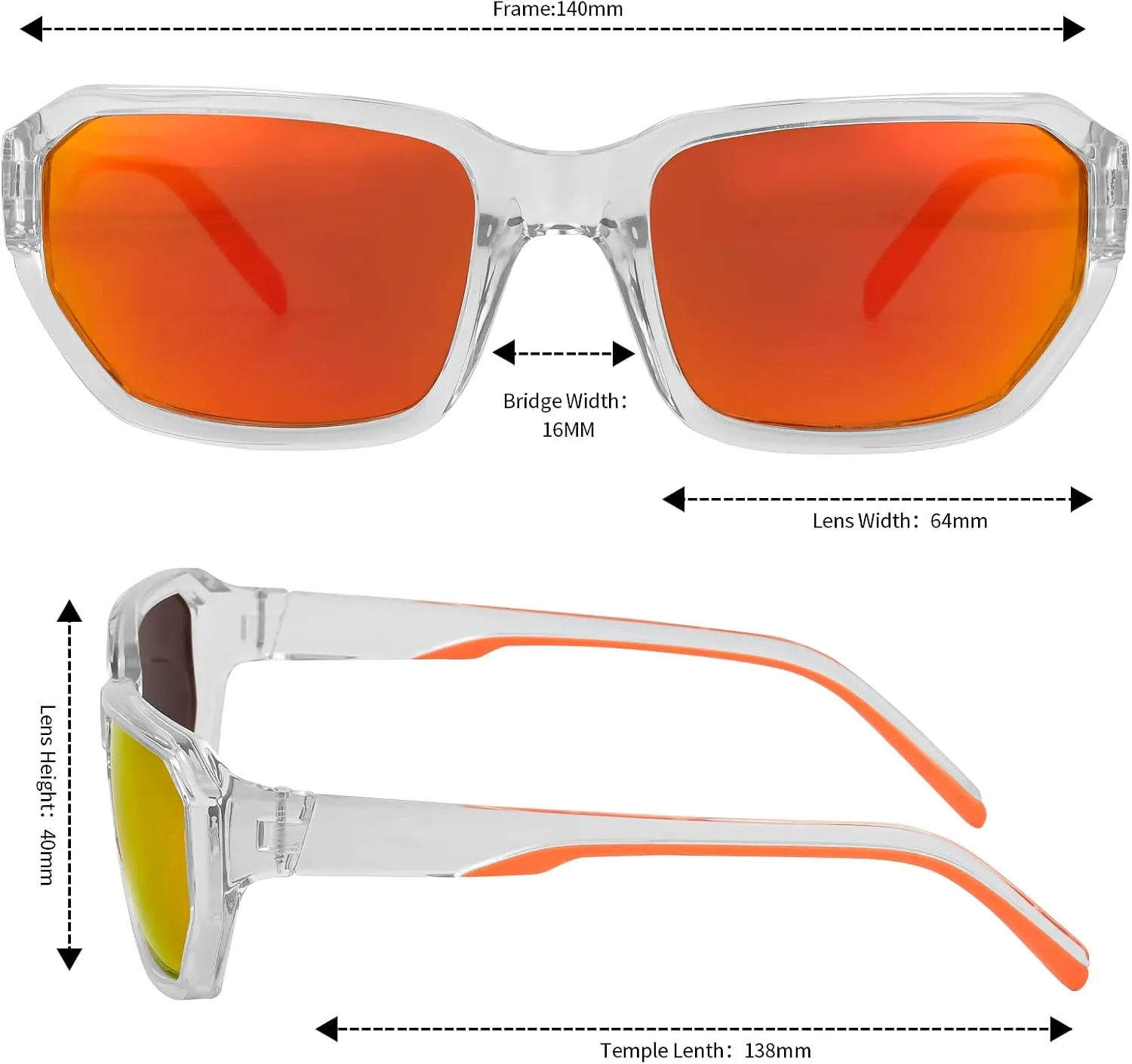 Polarized Wrap Around Sport Sunglasses for Men Women UV400 Baseball Softball Glasses