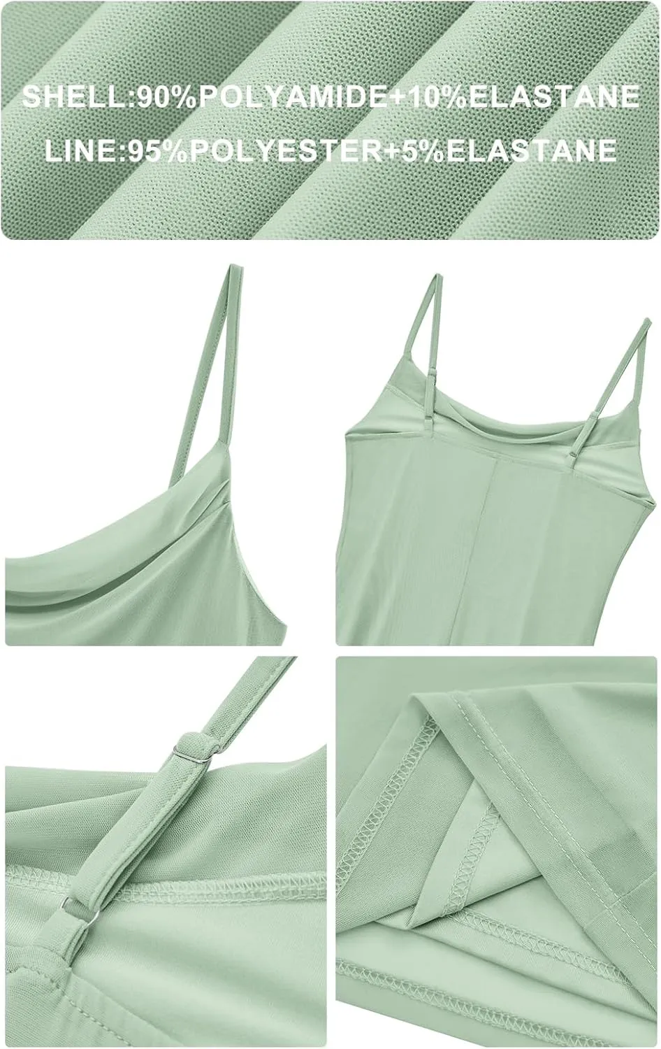 PRETTYGARDEN Women's 2025 Summer Maxi Dress Spaghetti Strap Mesh Slip Bodycon Dress Cowl Neck Cocktail Party Long Dresses