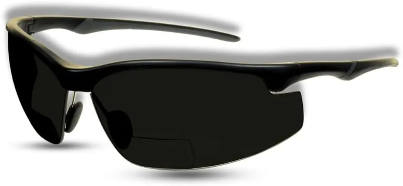proSPORT Bifocal Sunglass Readers Adjustable Nose Piece ANSI Z87.1 Sport Wrap Cycling Running Golf Fishing Motorcycle