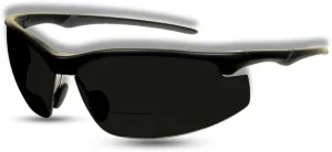proSPORT Bifocal Sunglass Readers Adjustable Nose Piece ANSI Z87.1 Sport Wrap Cycling Running Golf Fishing Motorcycle