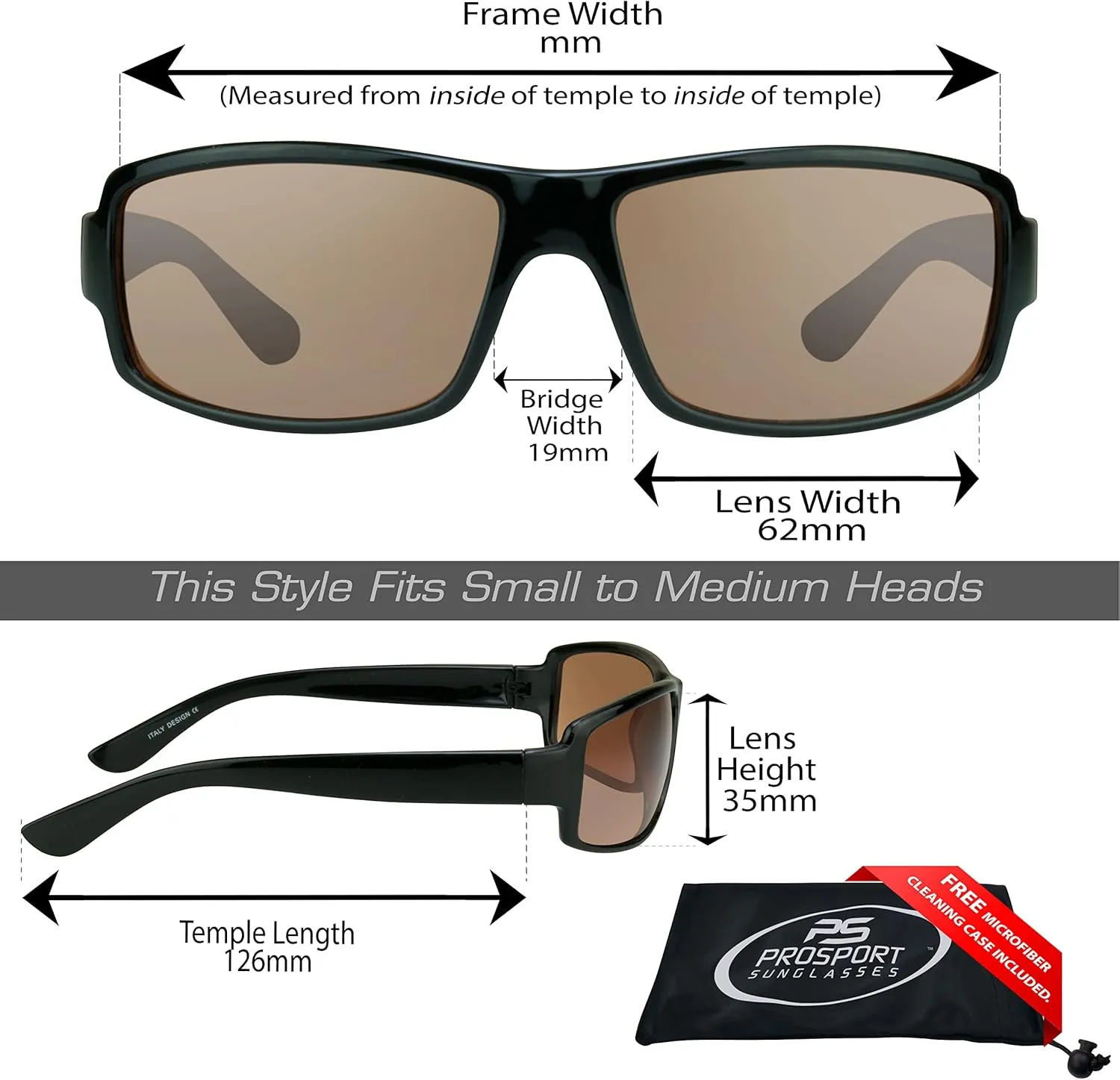 proSPORT Blue Light Reducing High Definition HD Lens Sunglass TR90 Sport Frame Men Women