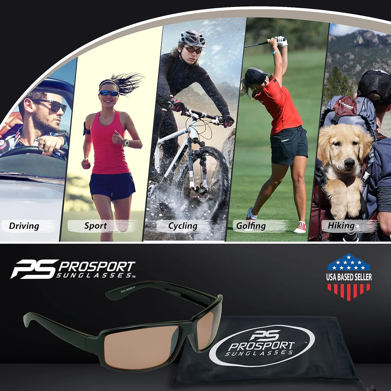 proSPORT Blue Light Reducing High Definition HD Lens Sunglass TR90 Sport Frame Men Women